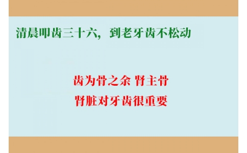 清晨叩齒三十六，到老牙齒不松動(dòng)